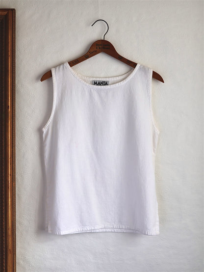 Side Slit Cotton Sleeveless Top