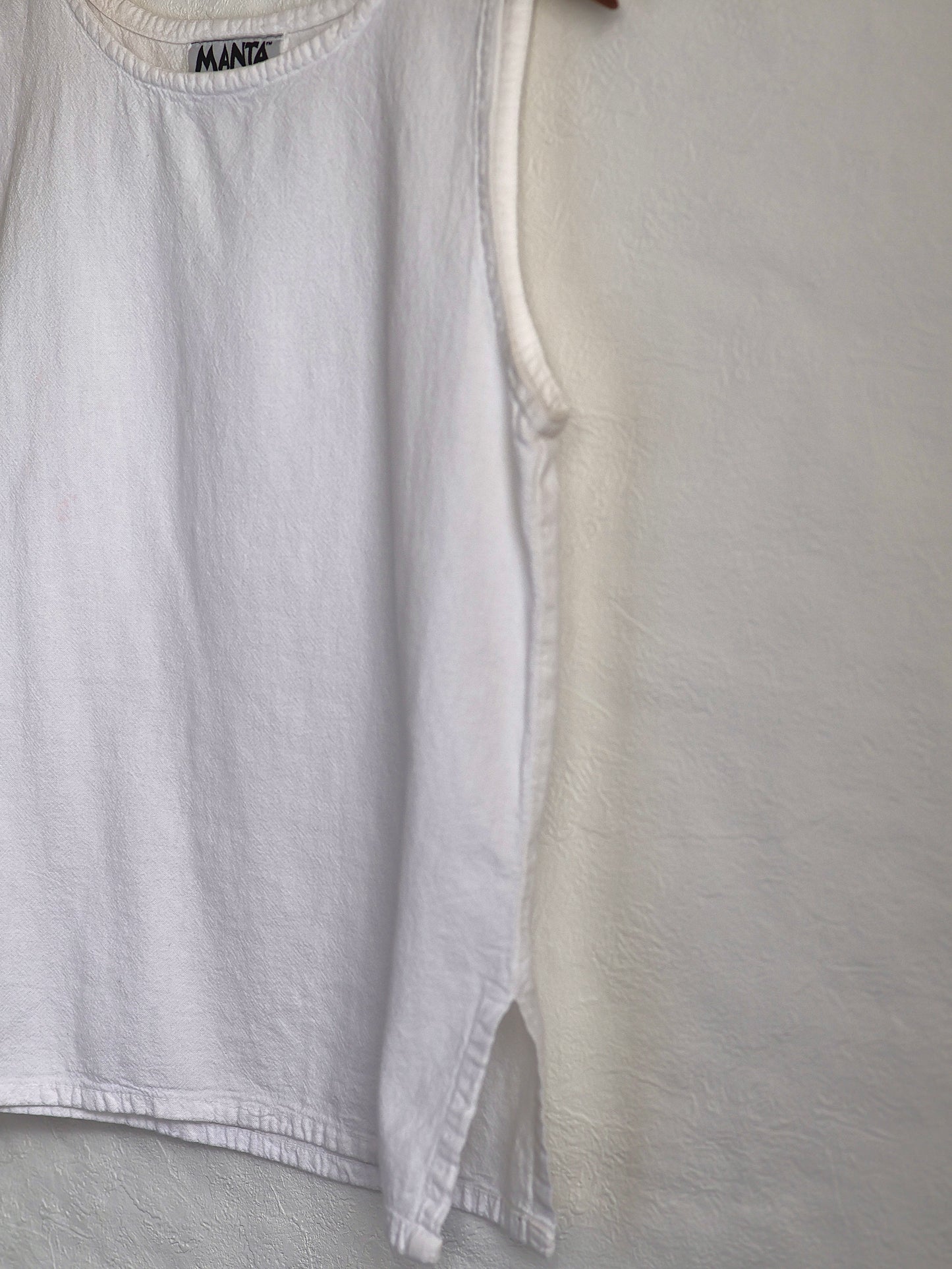 Side Slit Cotton Sleeveless Top