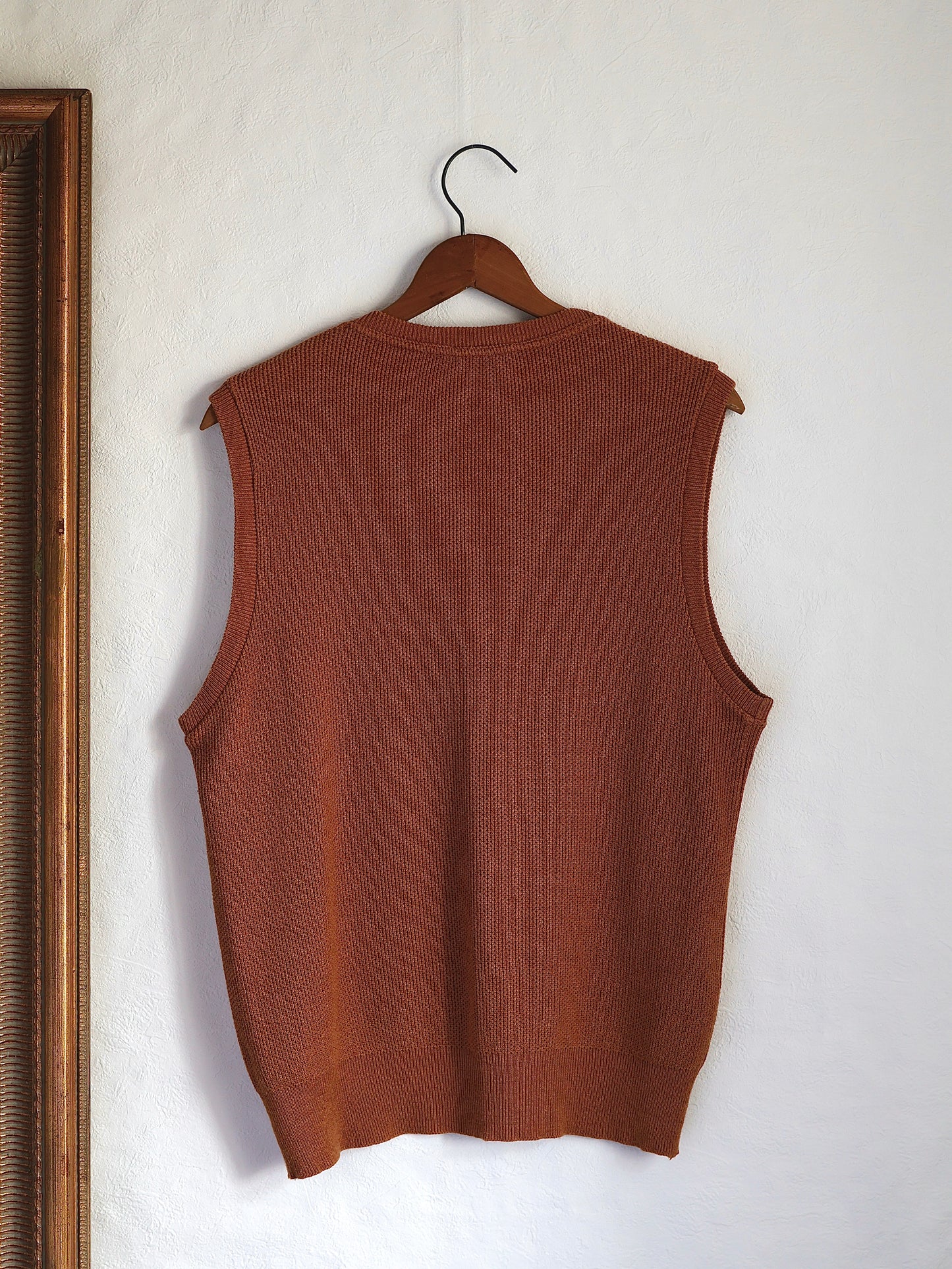 Cotton&Acryl Blend V-neck Vest / Made in Italy
