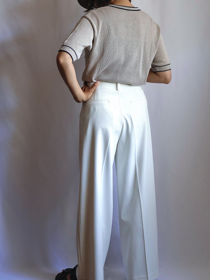 Cotton Henley Neck Short Sleeve Knit