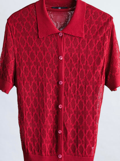 GIVENCHY Rayon Openwork Knit Ensemble