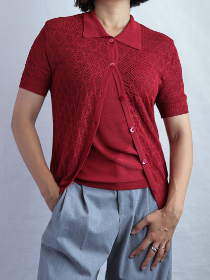 GIVENCHY Rayon Openwork Knit Ensemble