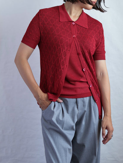 GIVENCHY Rayon Openwork Knit Ensemble