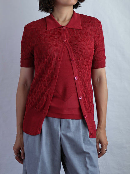 GIVENCHY Rayon Openwork Knit Ensemble
