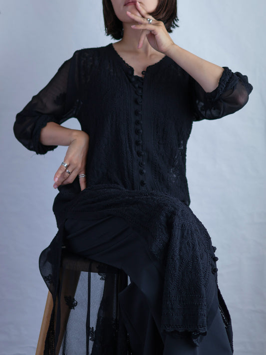 Botanical Embroidery Dress