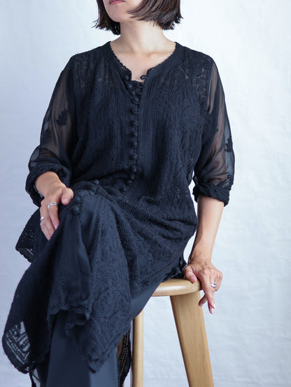 Botanical Embroidery Dress