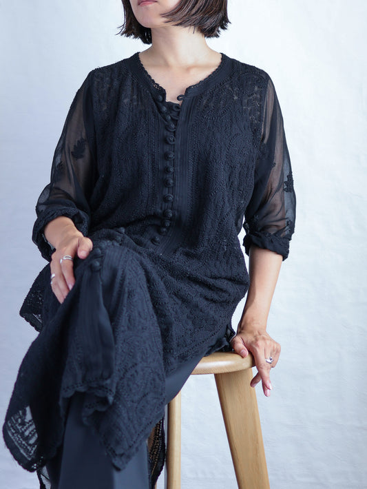 Botanical Embroidery Dress