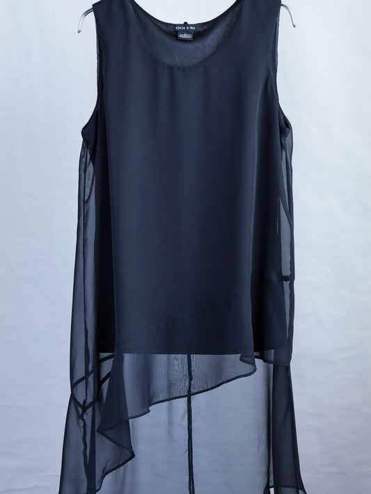 Asymmetric Chiffon Layered Top