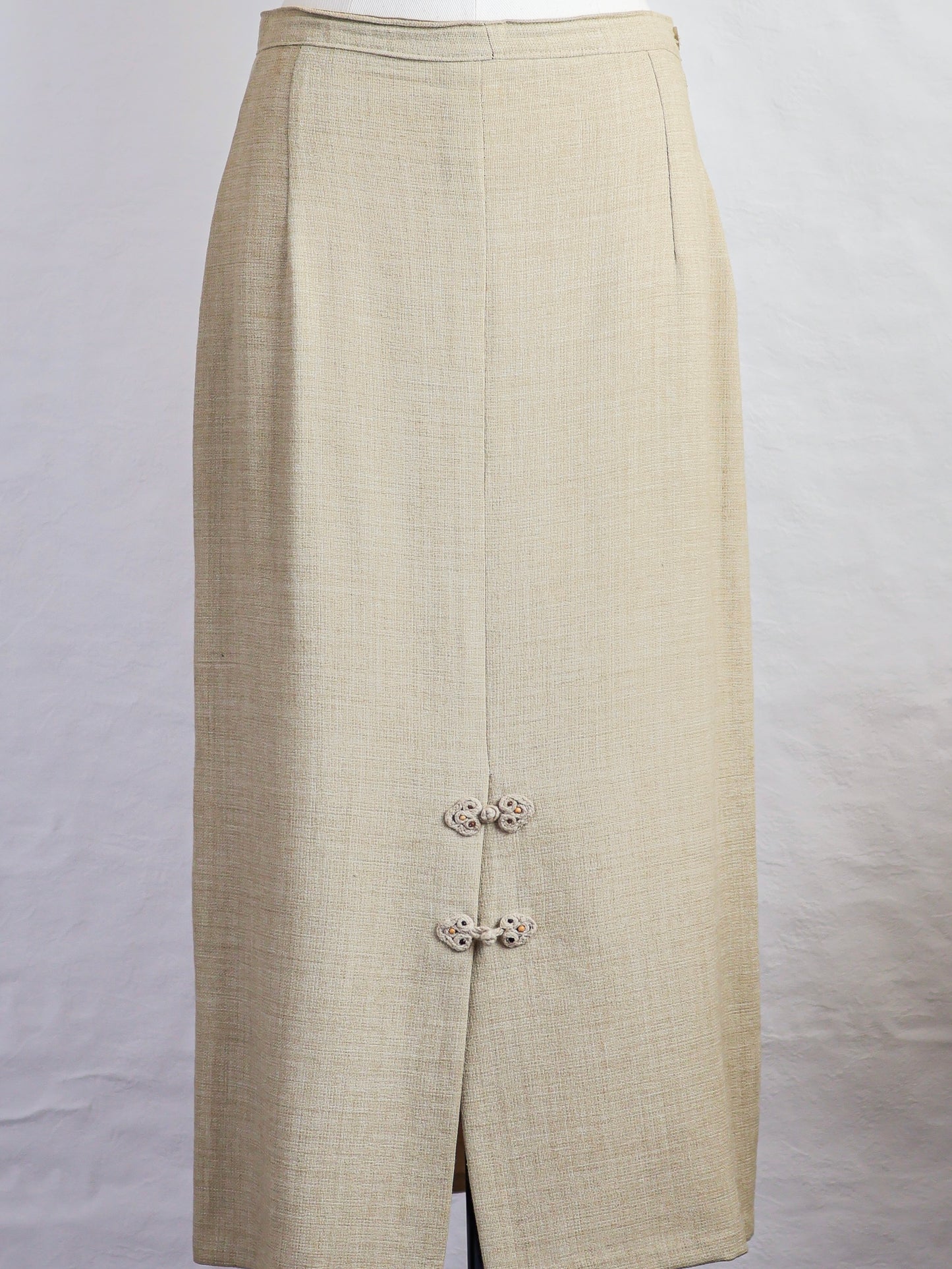 Handmade Linen Tight Skirt