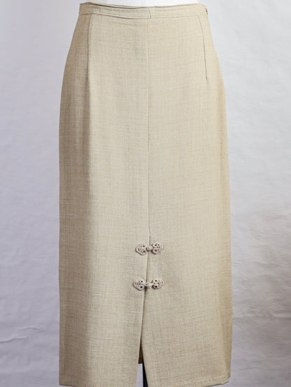 Handmade Linen Tight Skirt