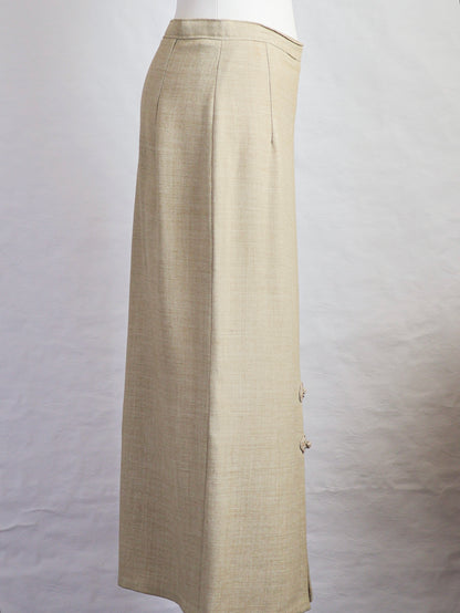 Handmade Linen Tight Skirt