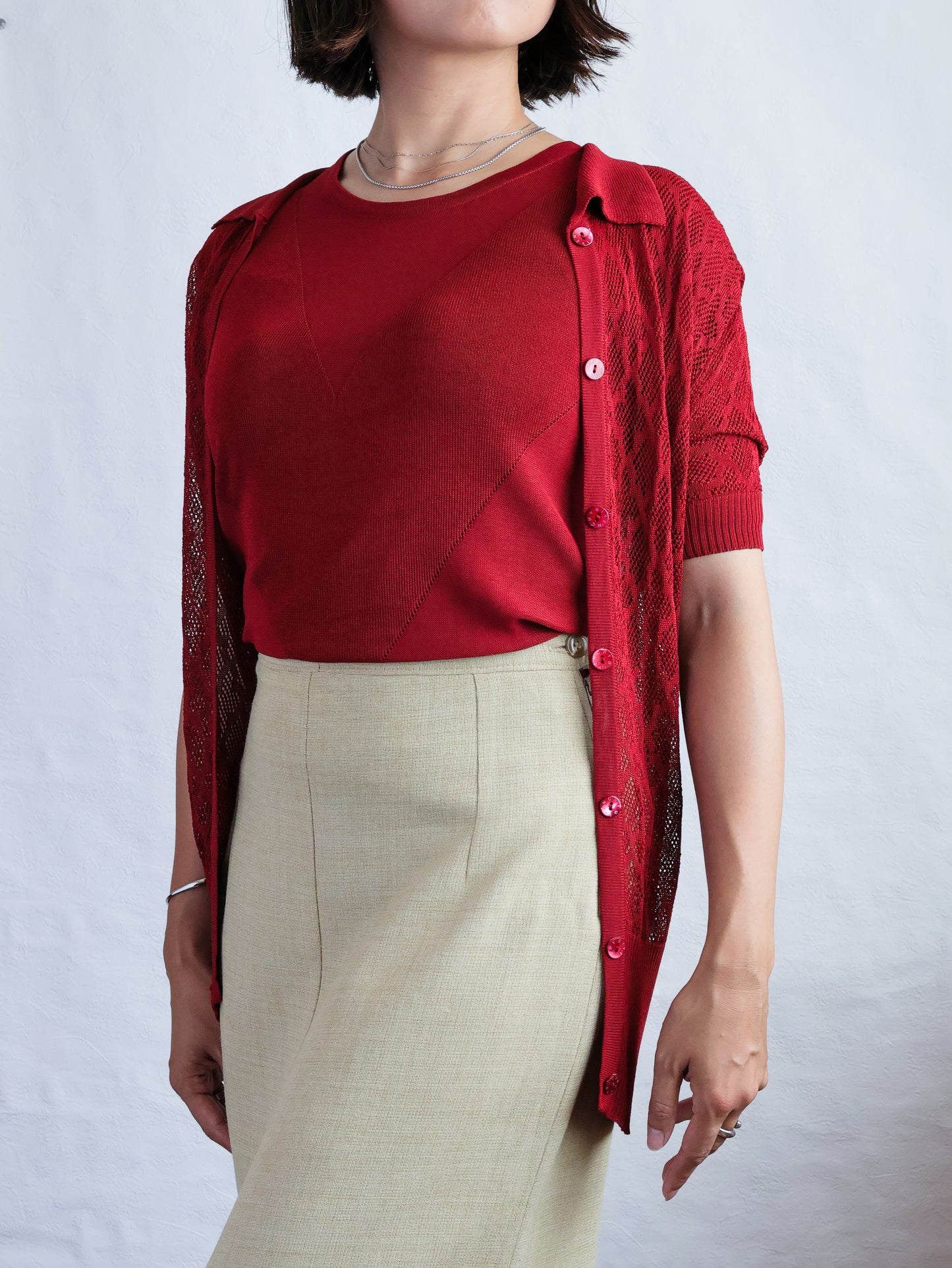 Handmade Linen Tight Skirt