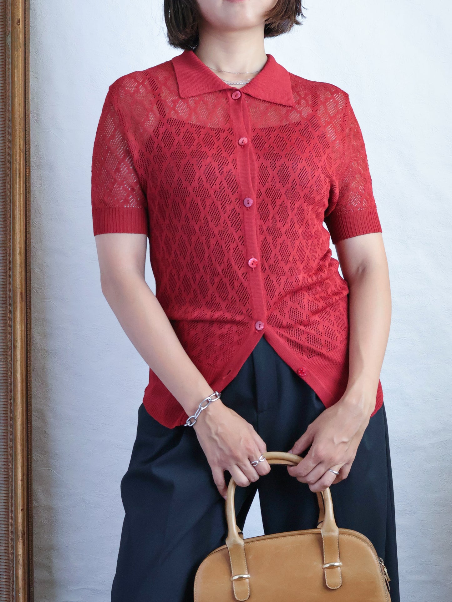 GIVENCHY Rayon Openwork Knit Ensemble