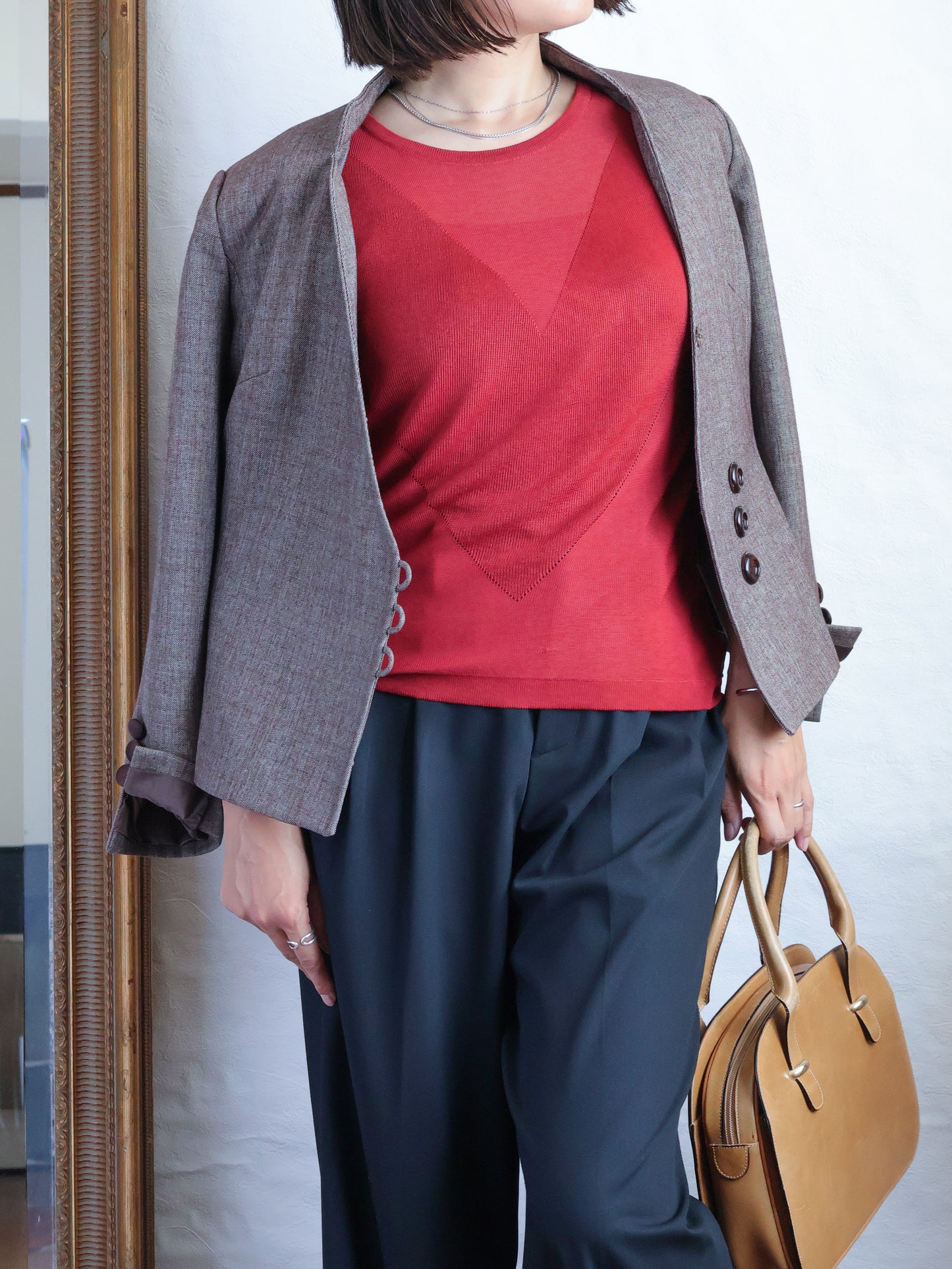 GIVENCHY Rayon Openwork Knit Ensemble