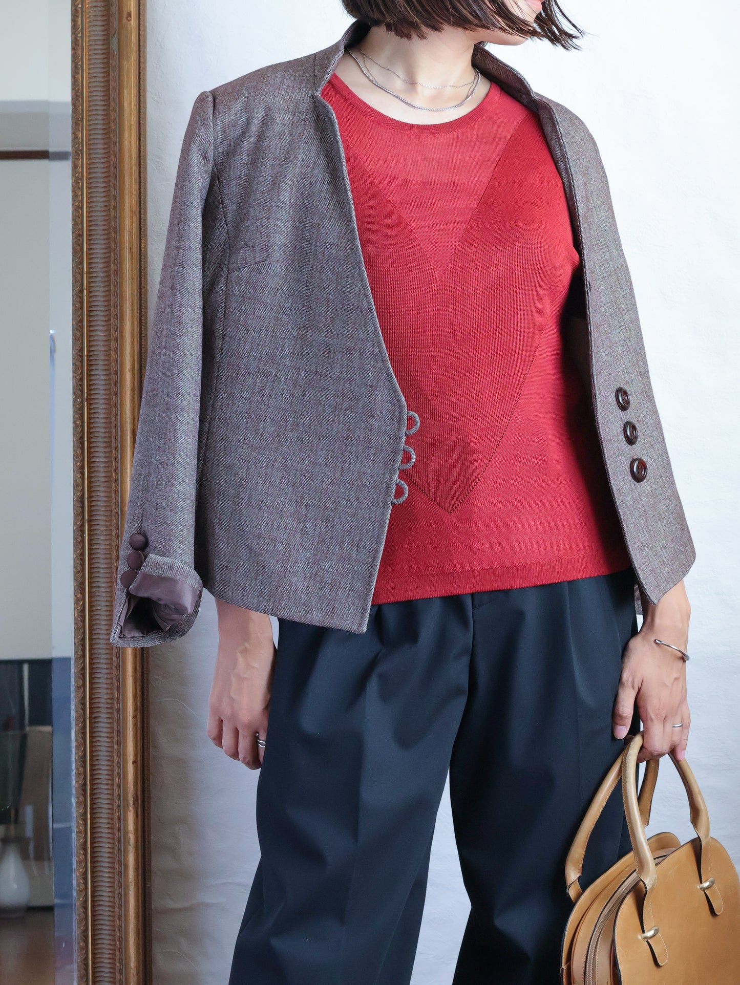 GIVENCHY Rayon Openwork Knit Ensemble