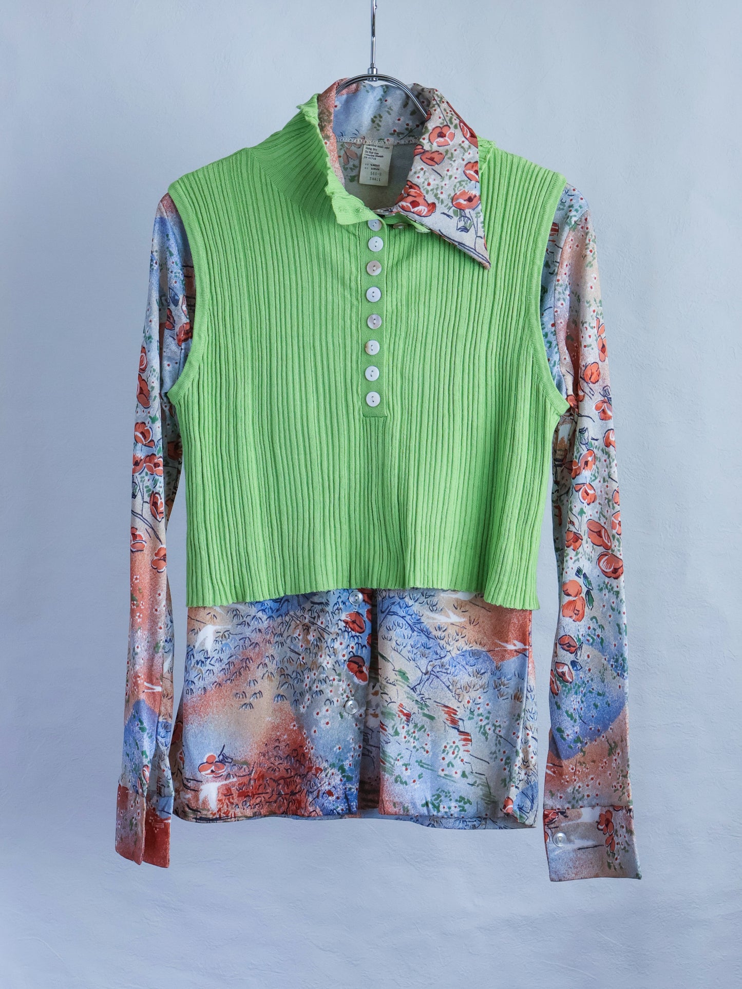 Lime Green Cropped Polo Top