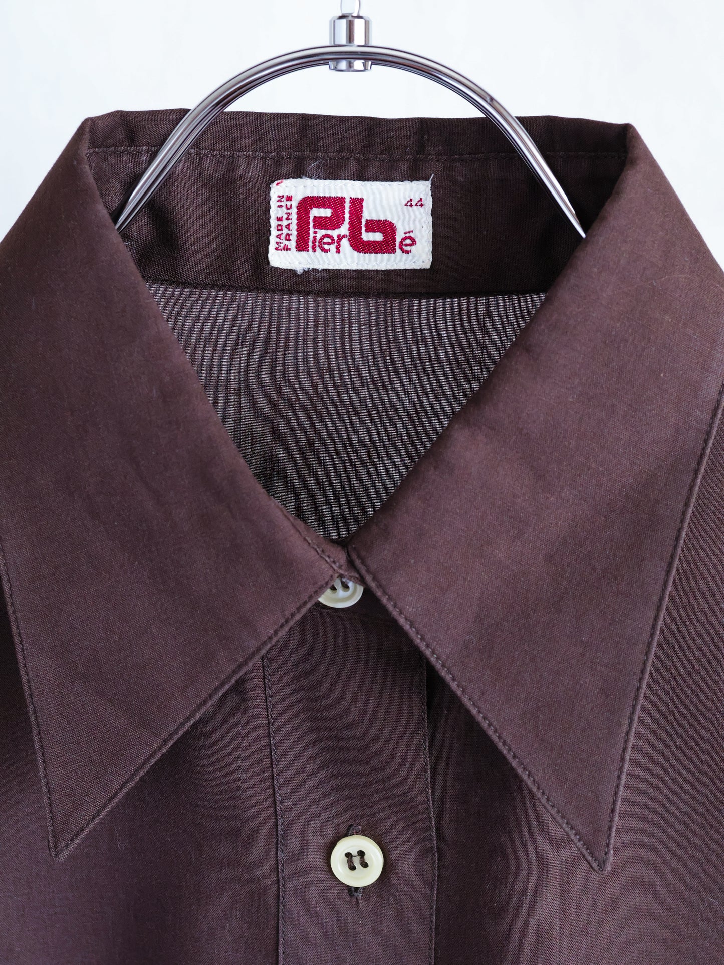 1970s French Vintage  Pleated Pocket Shirt