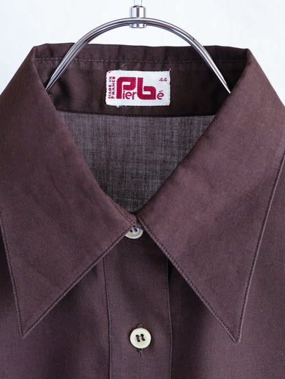 1970s French Vintage  Pleated Pocket Shirt
