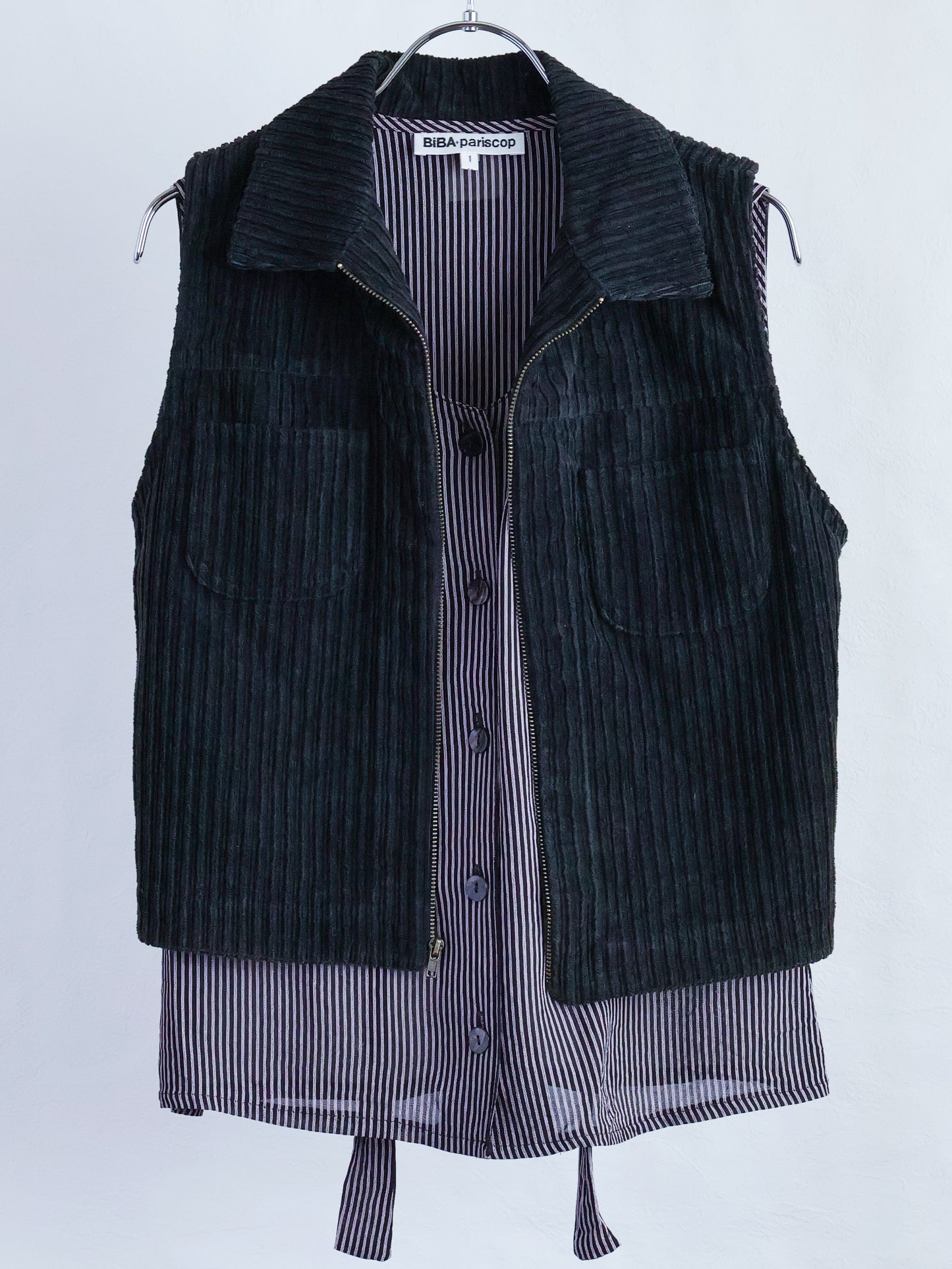 1990s Stripe Back-Ribbon Top