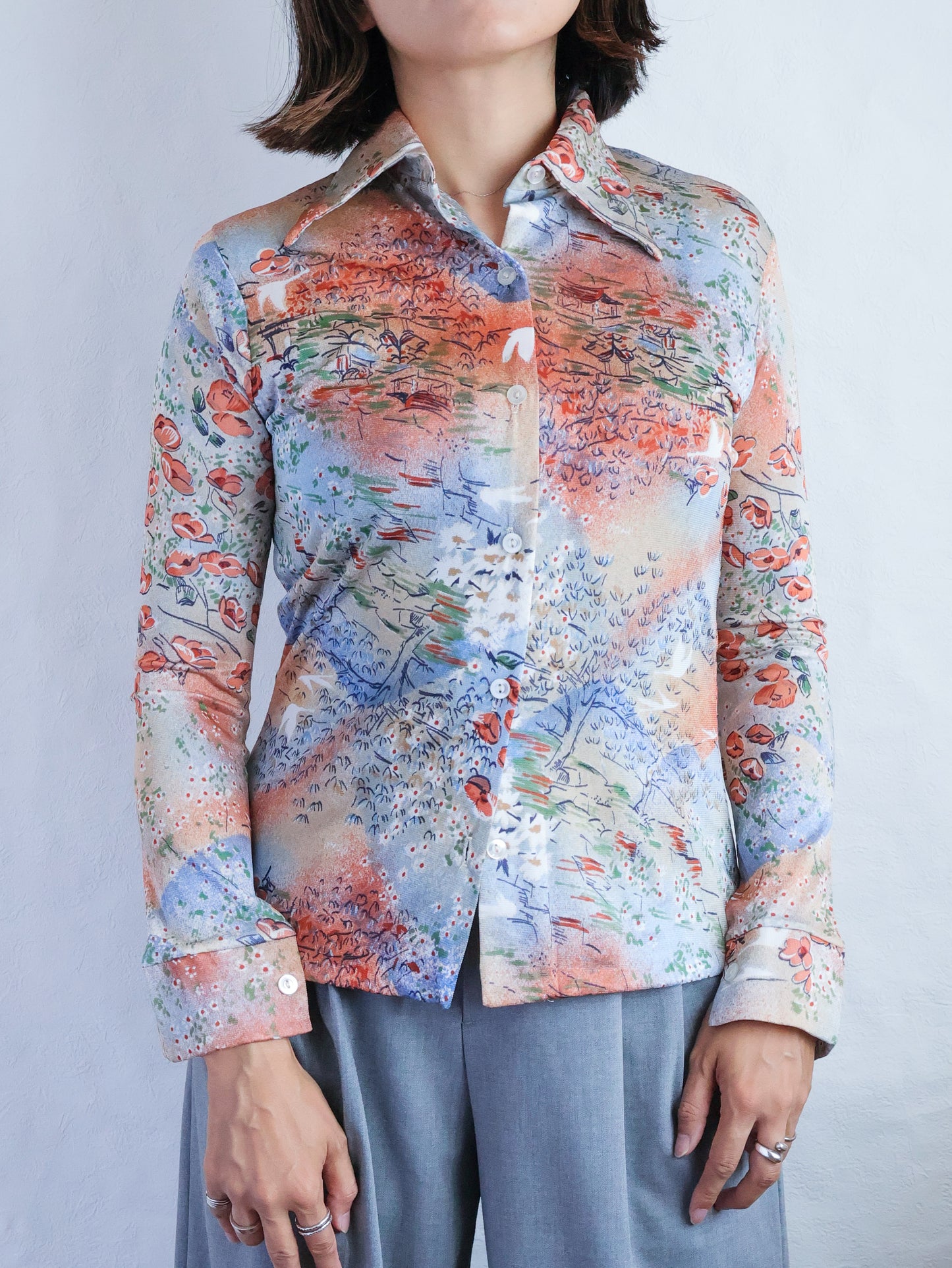 1970s Scenic Art Print Shirt