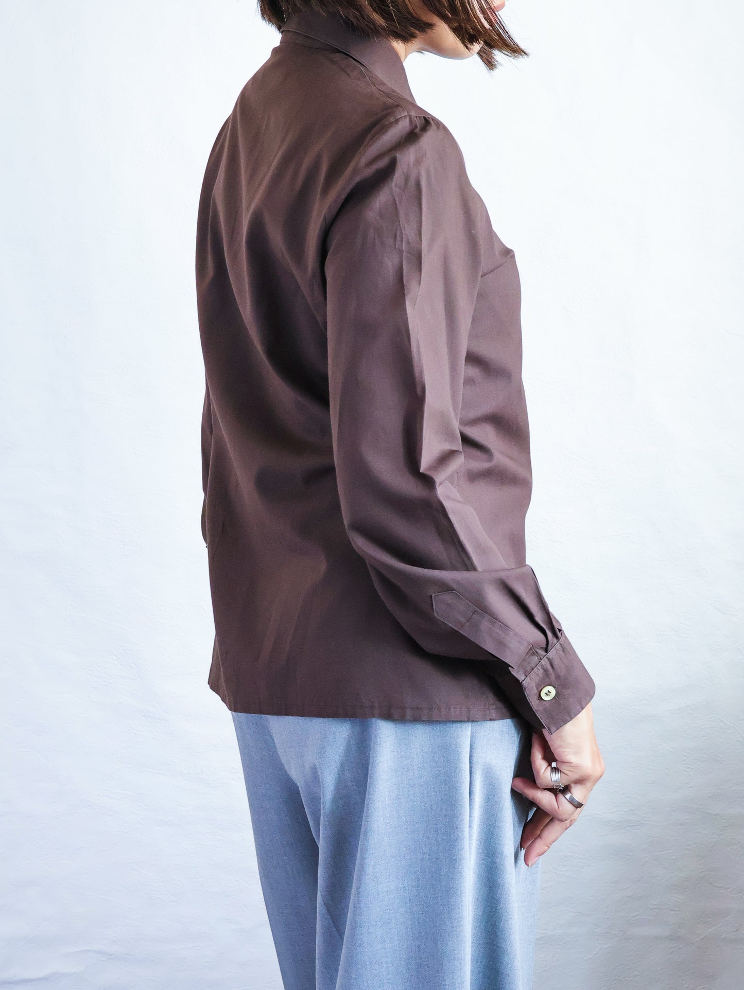 1970s French Vintage  Pleated Pocket Shirt