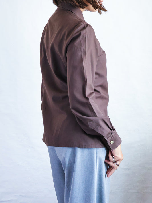 【sizeM】1970’s Pleated Pocket Shirt(Made in  France)
