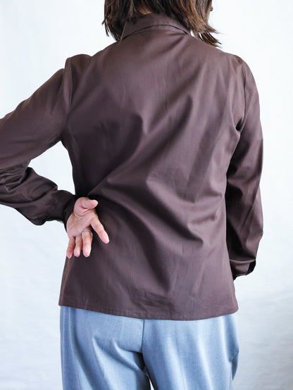 1970s French Vintage  Pleated Pocket Shirt
