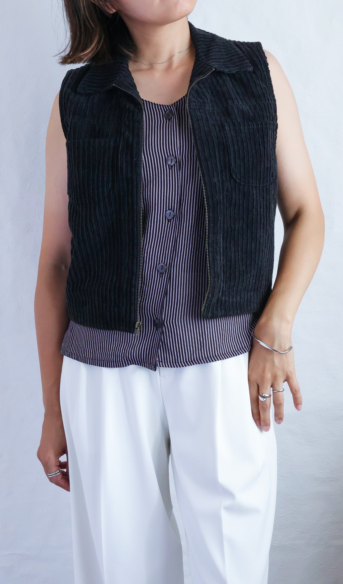 1990s Stripe Back-Ribbon Top