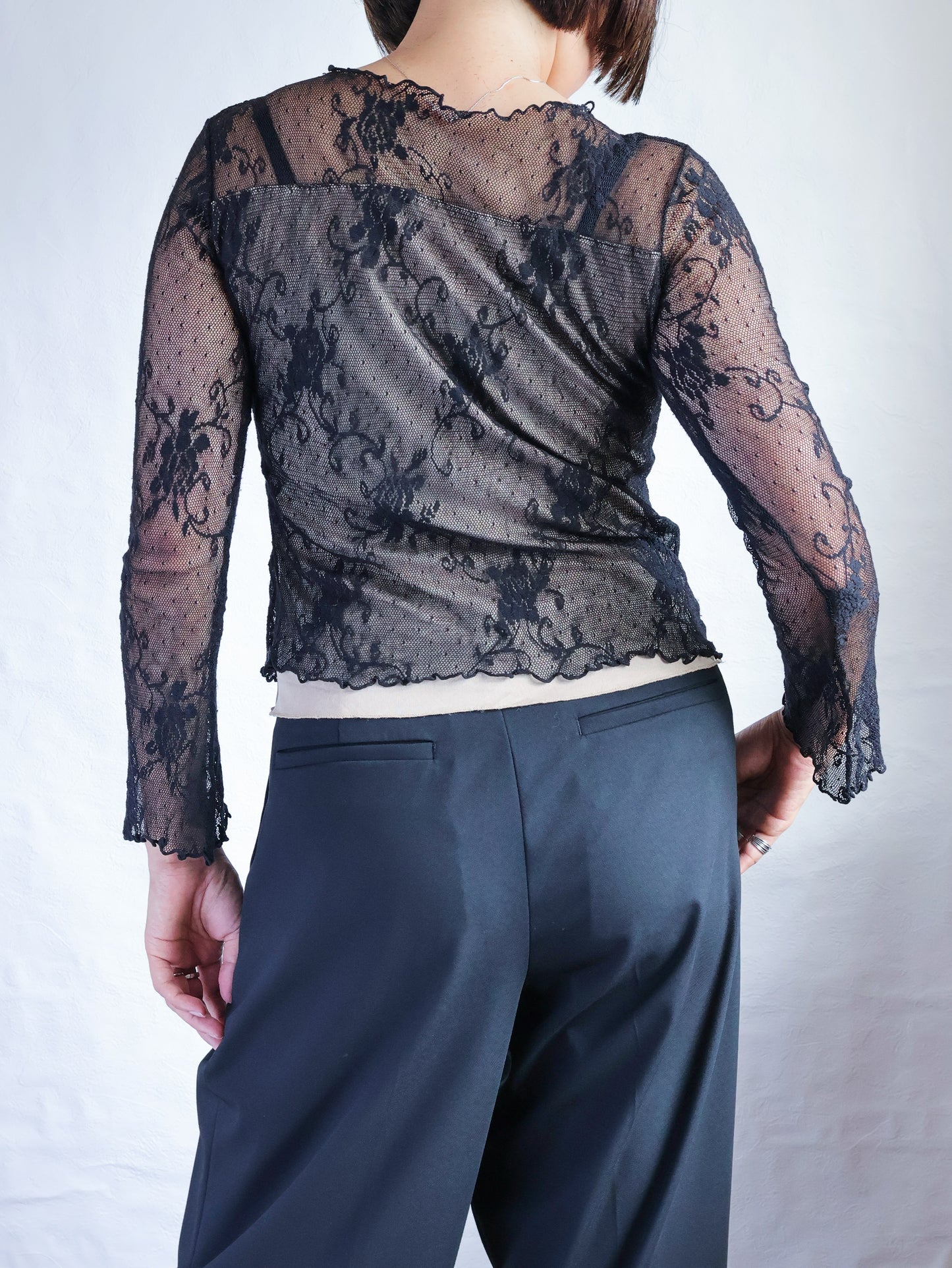 Lace Layered Sheer Top