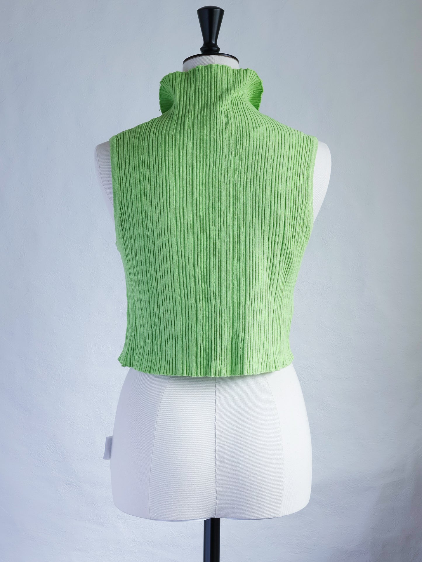 Lime Green Cropped Polo Top