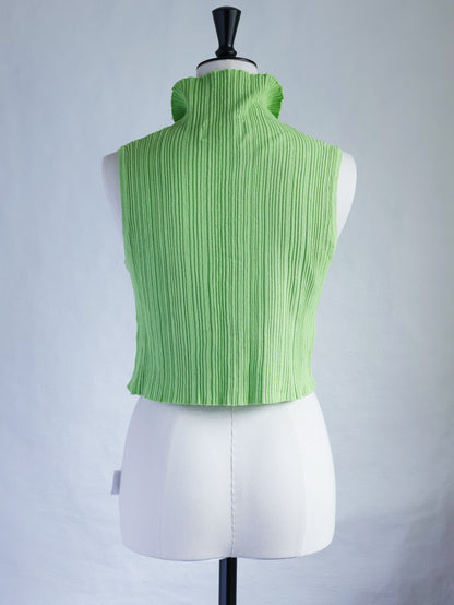 Lime Green Cropped Polo Top