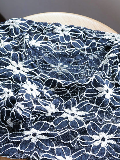 Floral Mesh Lace Sheer Top
