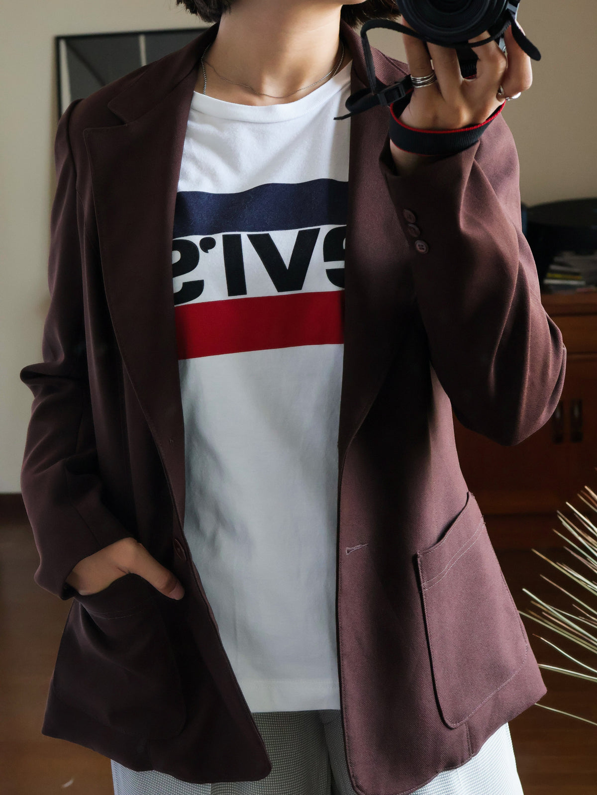 【sizeS-M】Levi's Side-Slit T-shirt(Remake)