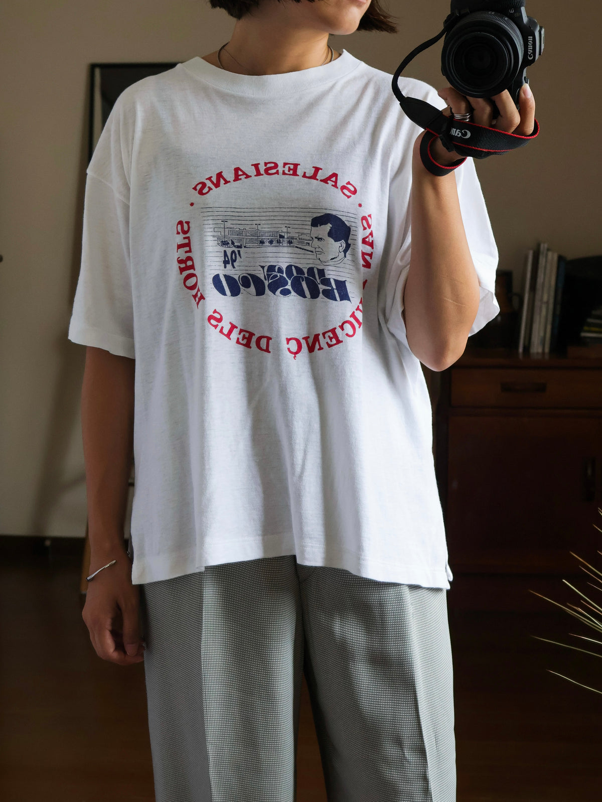 【sizeM-L】1980's "JAZZ"Body Event T-Shirt (Remake)