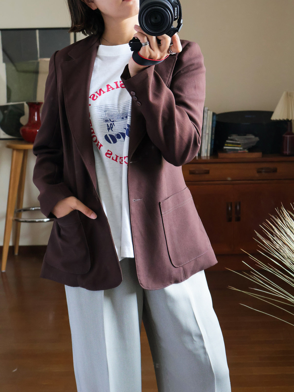 【sizeM-L】1980's "JAZZ"Body Event T-Shirt (Remake)