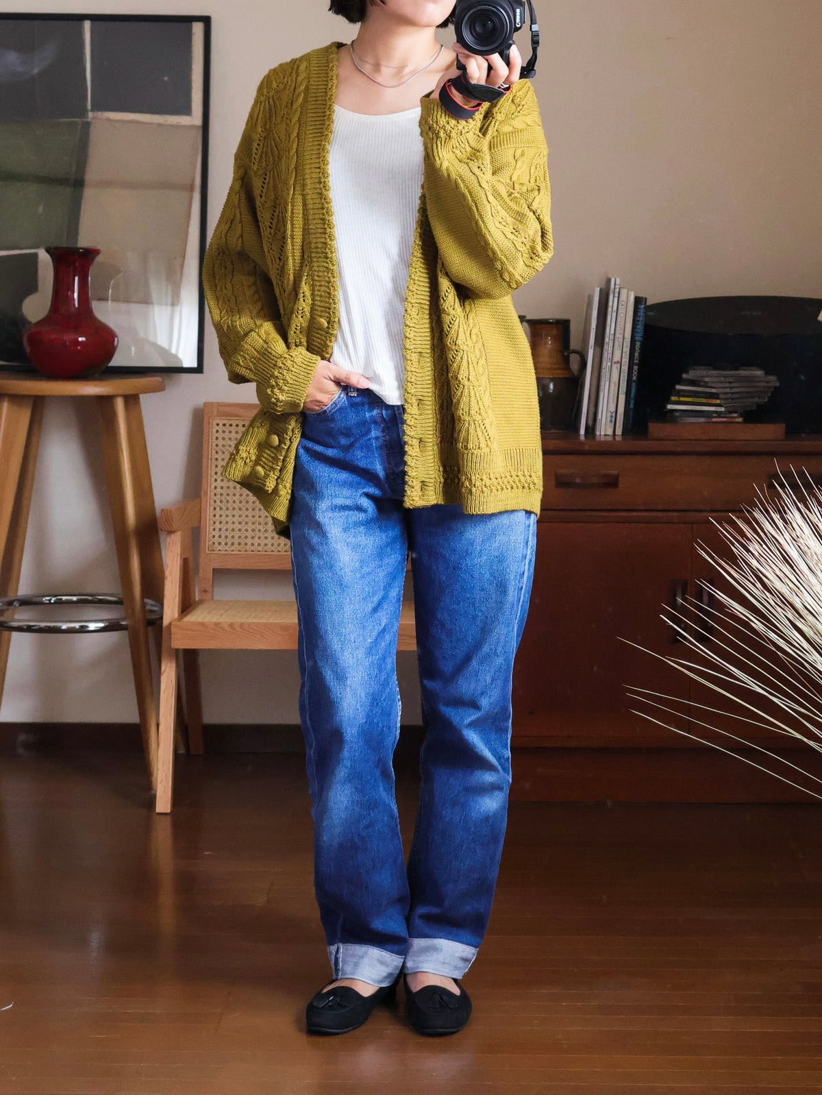 【sizeL】1980’s Cable-Knit Cardigan(Made in Australia)