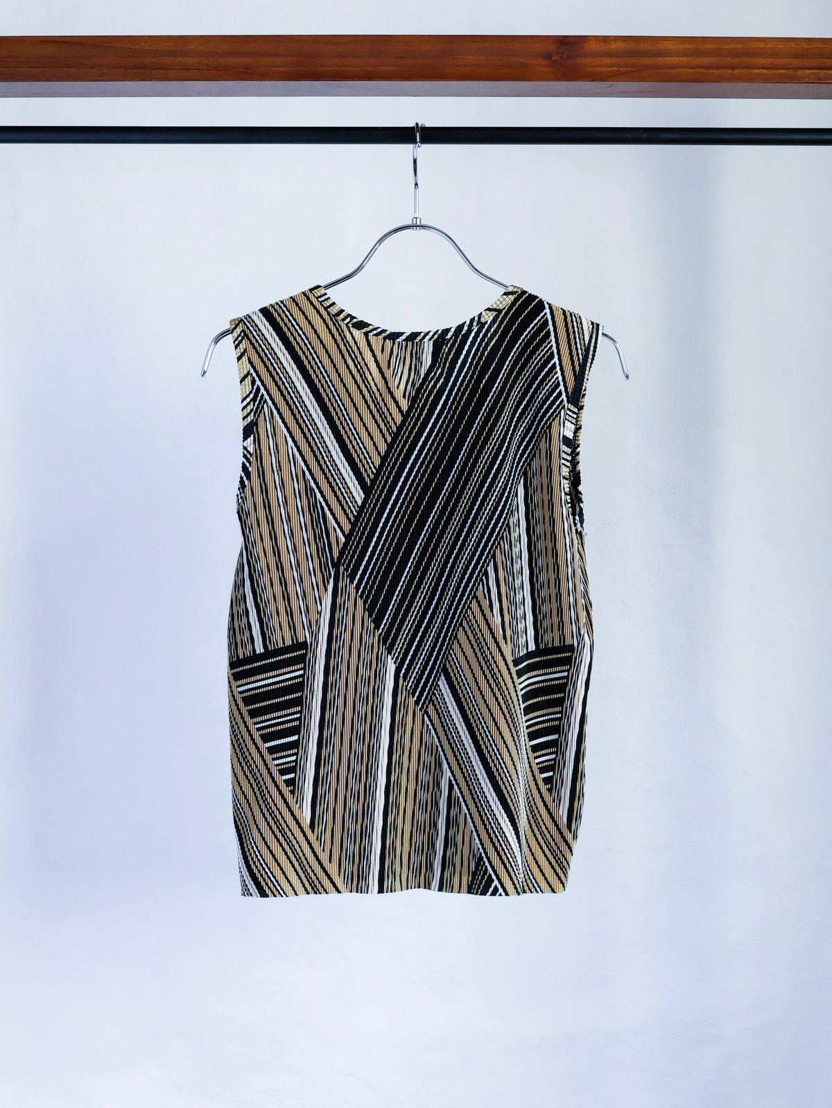 【sizeS-M】1990's Geometric Pleated Tank Top