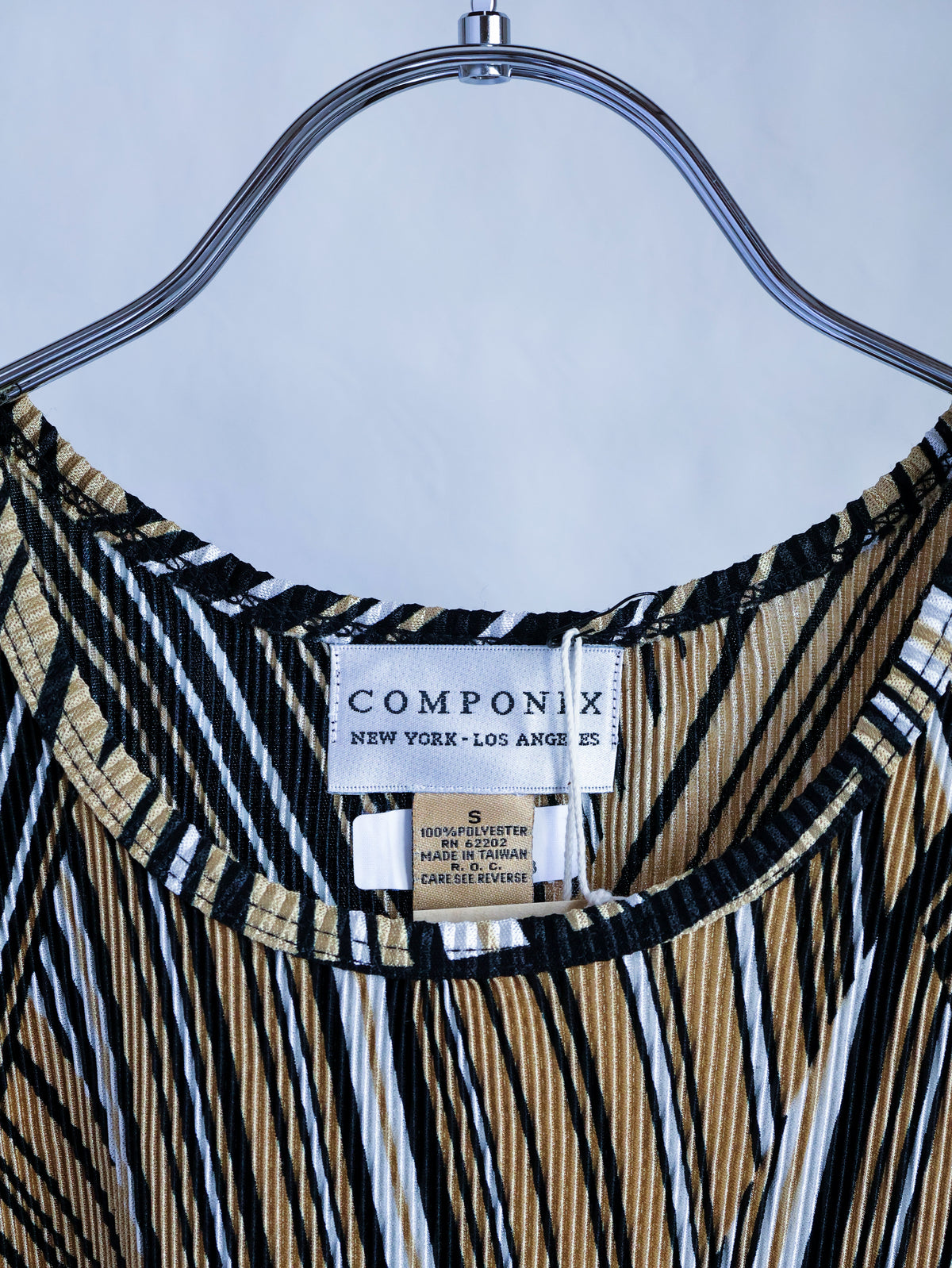 【sizeS-M】1990's Geometric Pleated Tank Top