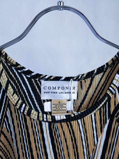 【sizeS-M】1990's Geometric Pleated Tank Top