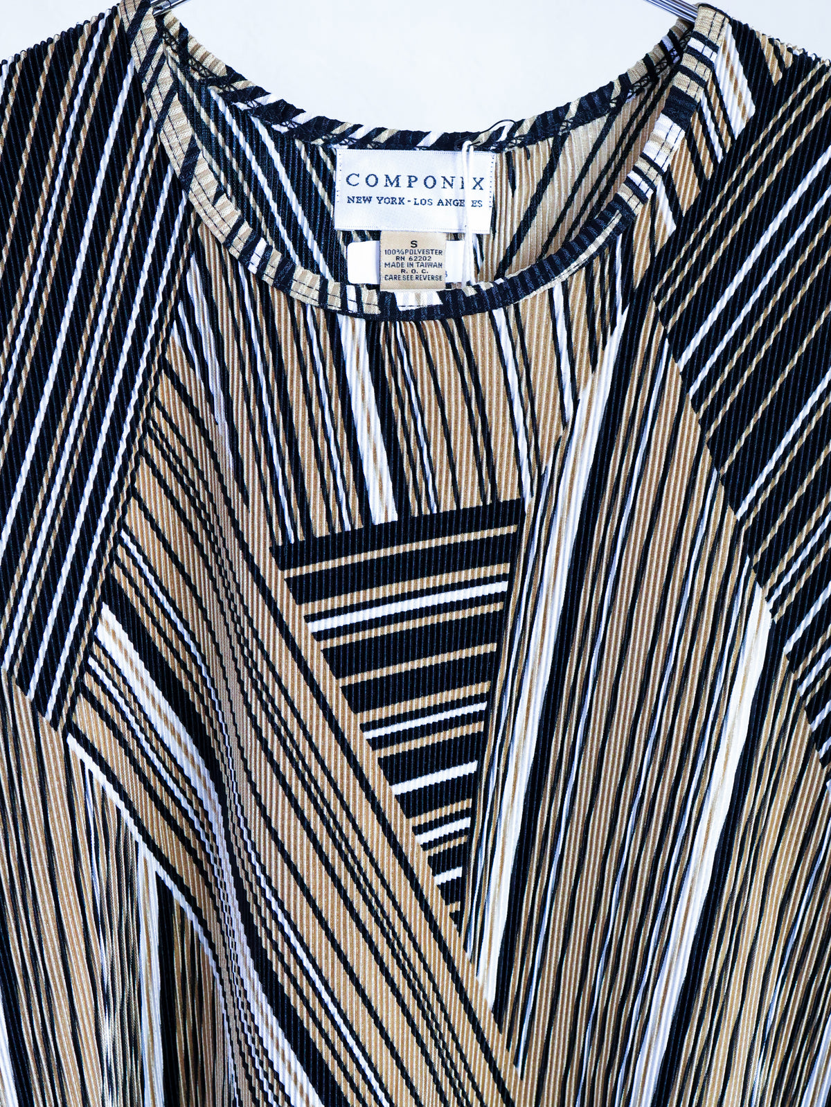 【sizeS-M】1990's Geometric Pleated Tank Top