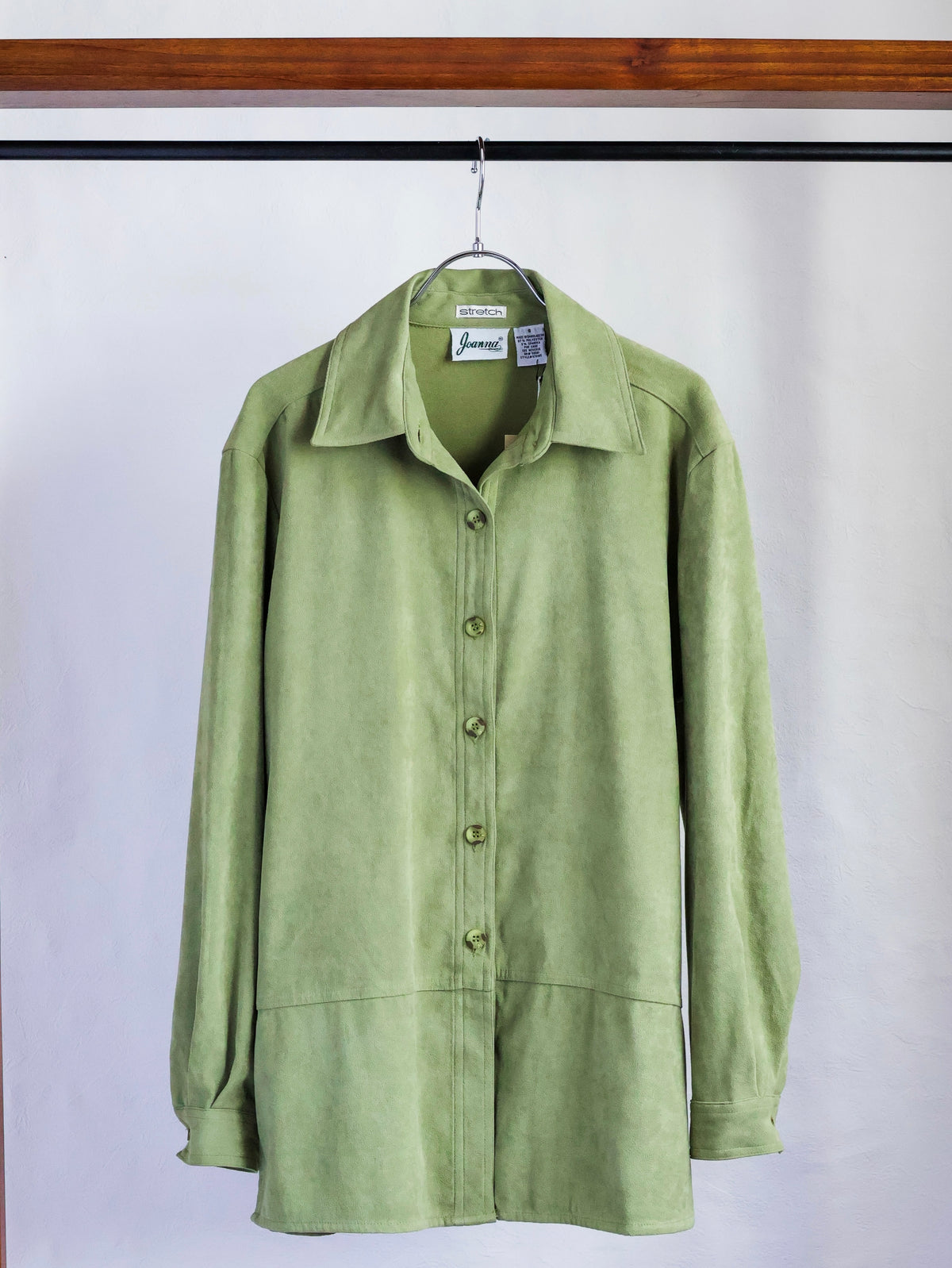 【sizeM-L】1990’s Faux Suede Shirt Jacket