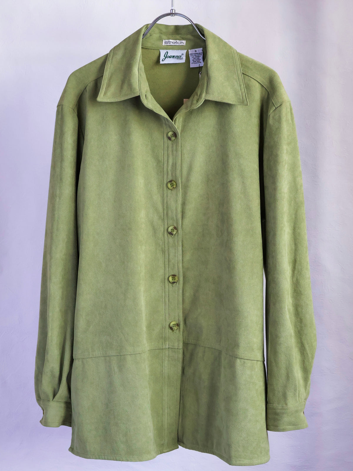 【sizeM-L】1990’s Faux Suede Shirt Jacket
