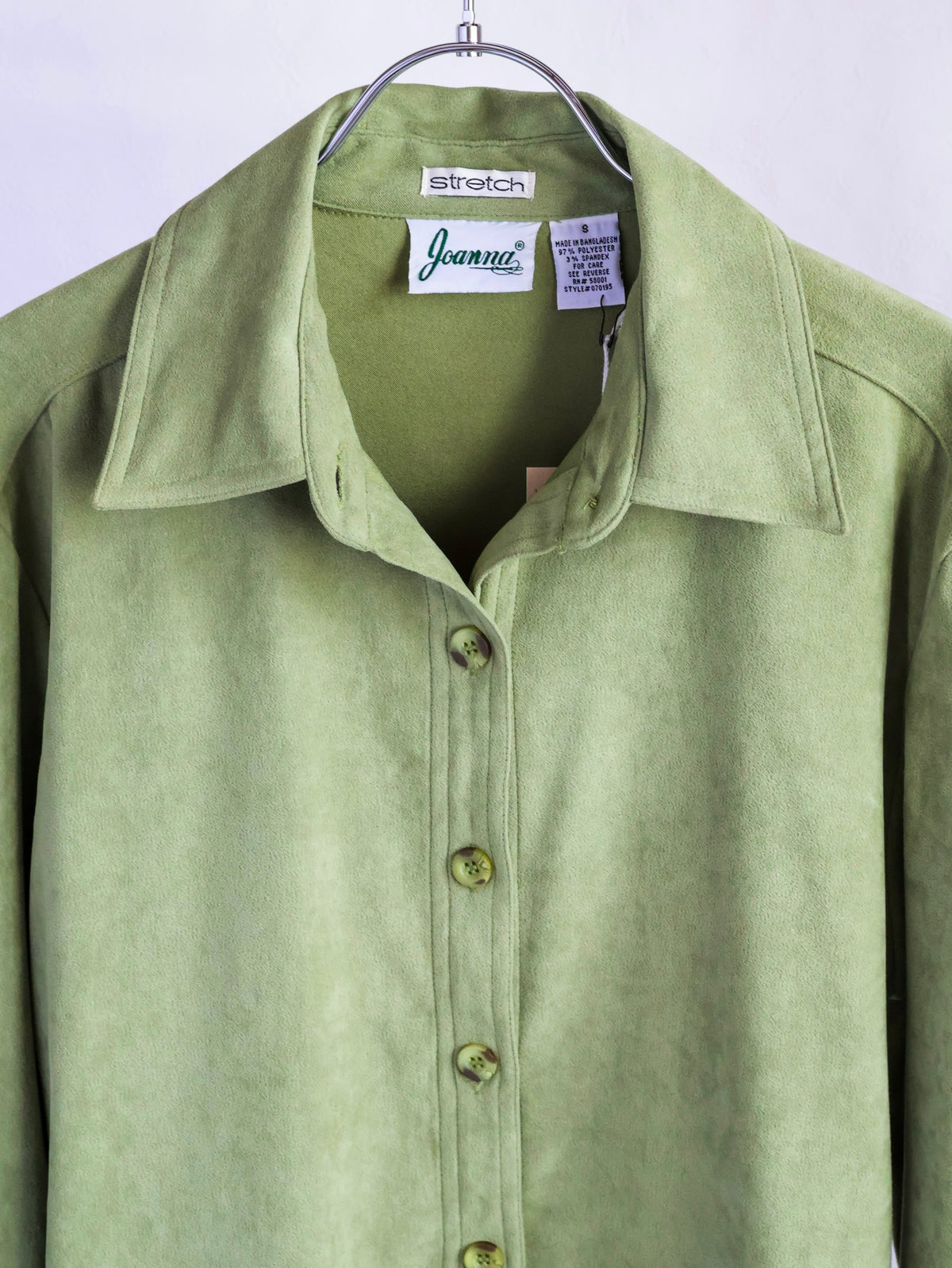 【sizeM-L】1990’s Faux Suede Shirt Jacket