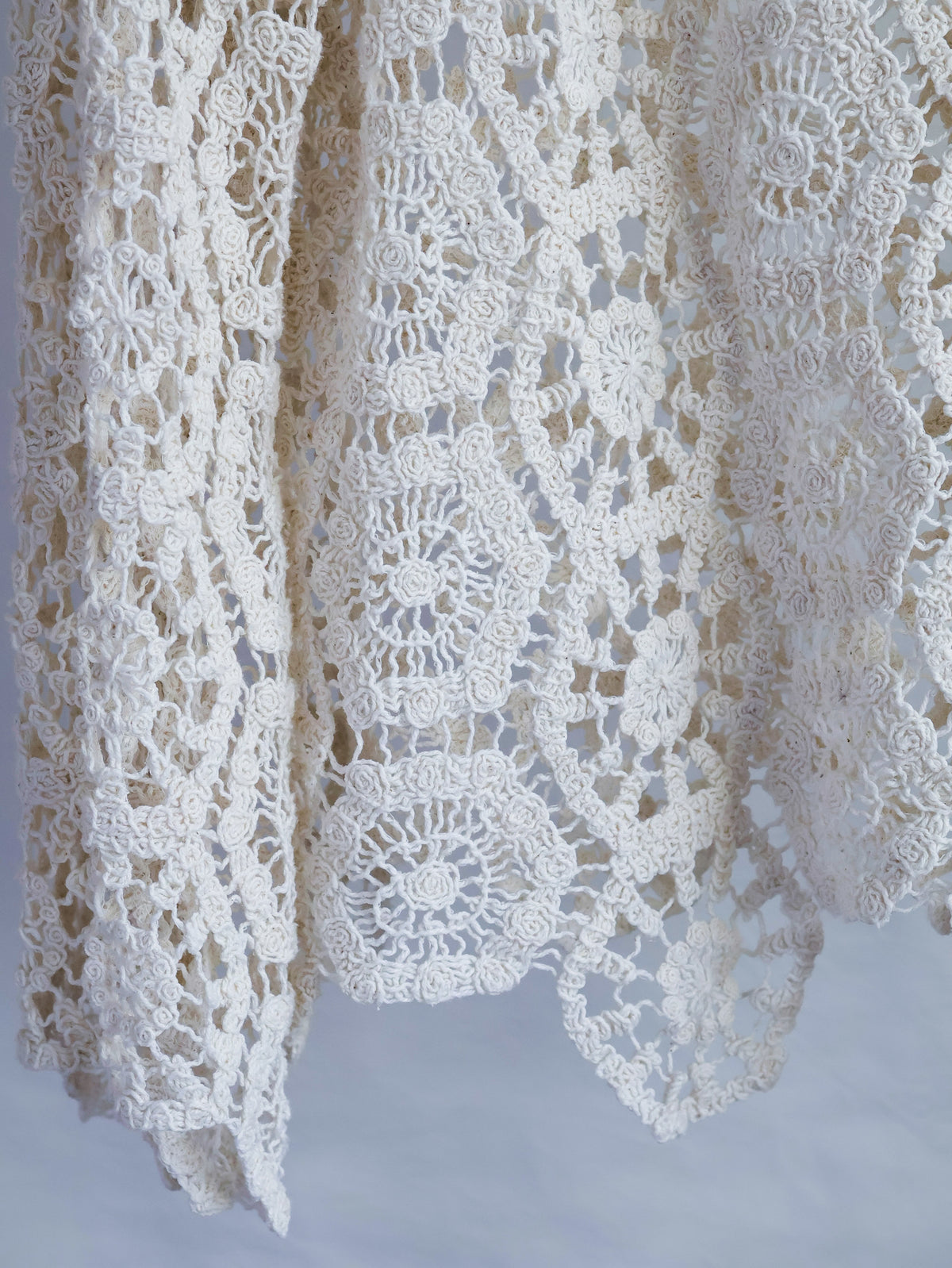 【sizeS-M】1990’s Crochet Lace Shirt