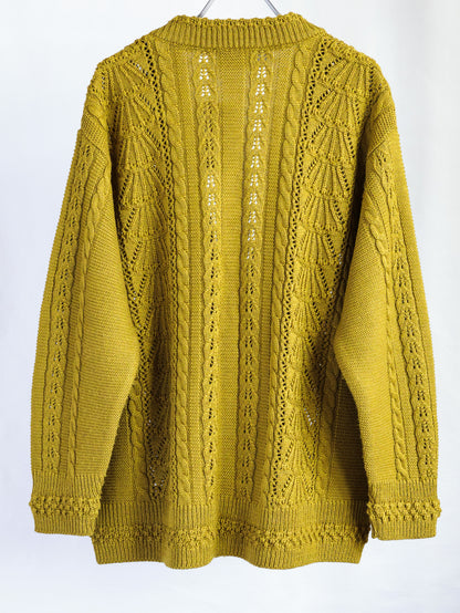 【sizeL】1980’s Cable-Knit Cardigan(Made in Australia)