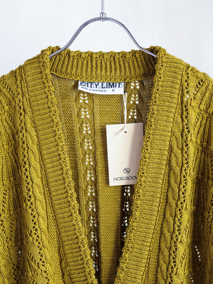 【sizeL】1980’s Cable-Knit Cardigan(Made in Australia)