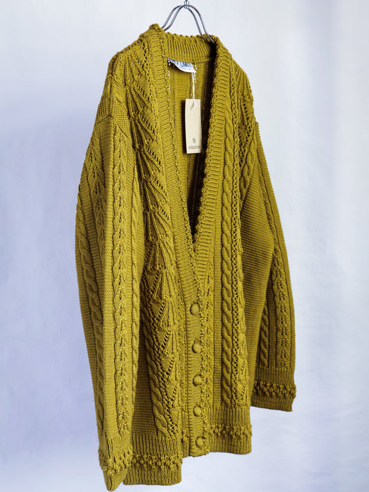 【sizeL】1980’s Cable-Knit Cardigan(Made in Australia)