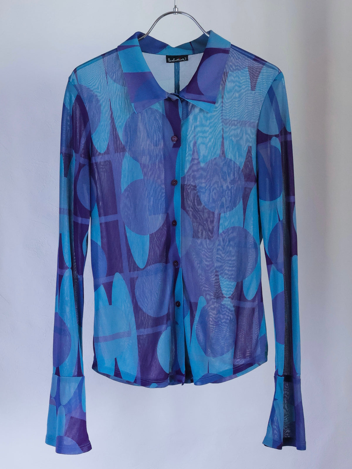【sizeS-M】1990’s Art Printed Mesh Shirt