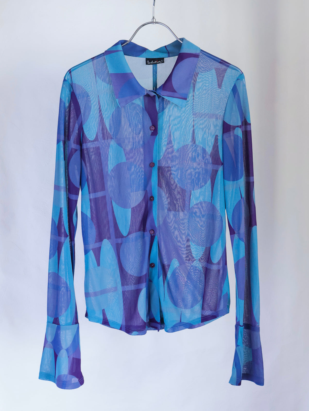 【sizeS-M】1990’s Art Printed Mesh Shirt