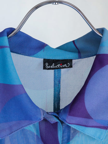 【sizeS-M】1990’s Art Printed Mesh Shirt